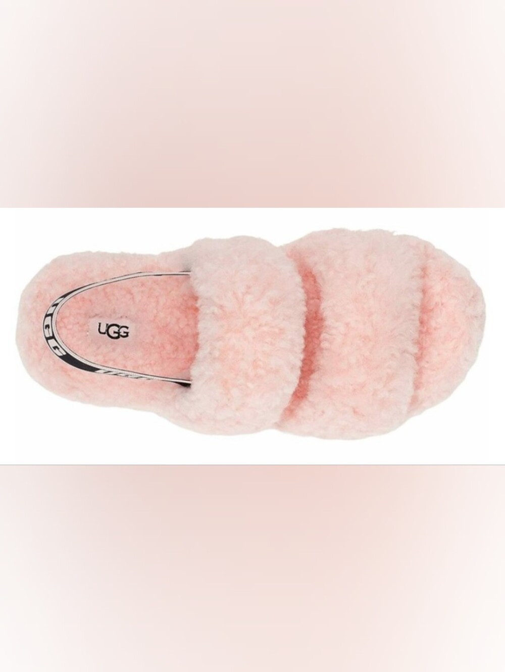 UGG Oh Fluffita Platform Pink Slides Size 8 Like New MSRP $110 - Picture 3 of 10